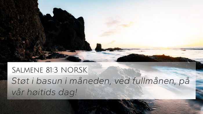 Salmene 81:3 NORSK Bible Verse Image