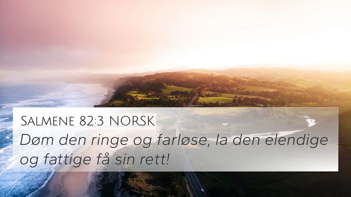 Salmene 82:3 NORSK Bible Verse Image
