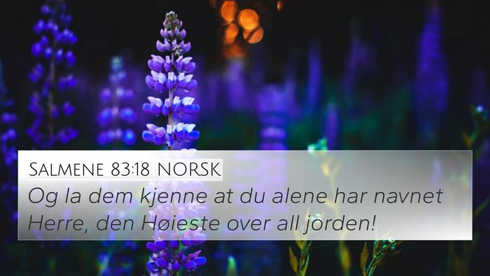Salmene 83:18 NORSK Bible Verse Image