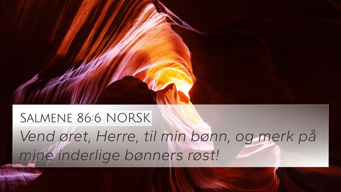 Salmene 86:6 NORSK Bible Verse Image
