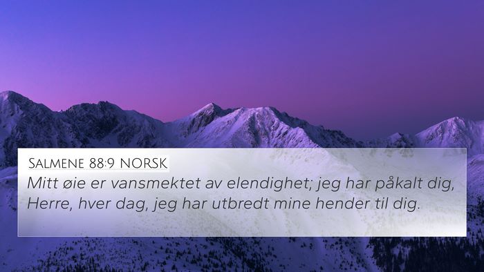 Salmene 88:9 NORSK Bible Verse Image