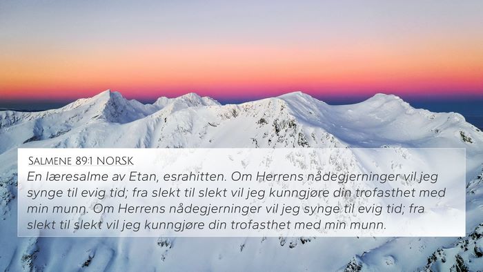 Salmene 89:1 NORSK Bible Verse Image