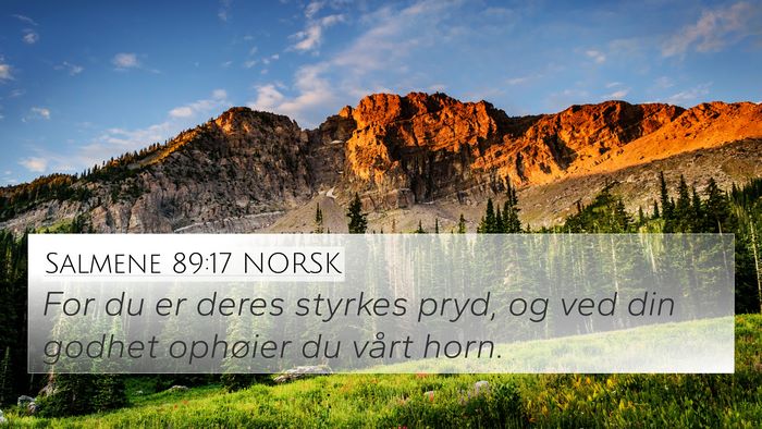 Salmene 89:17 NORSK Bible Verse Image