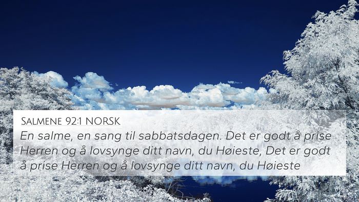 Salmene 92:1 NORSK Bible Verse Image