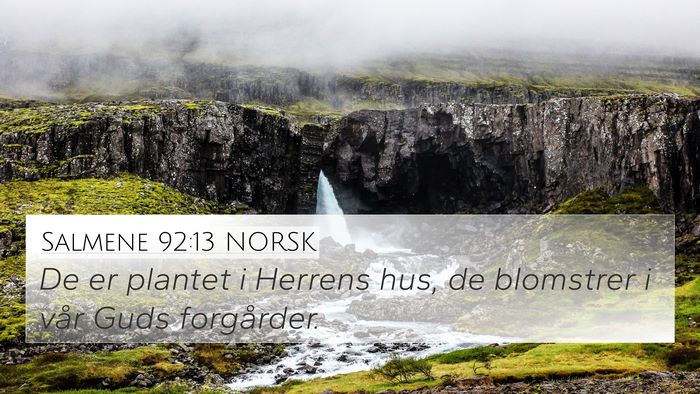 Salmene 92:13 NORSK Bible Verse Image