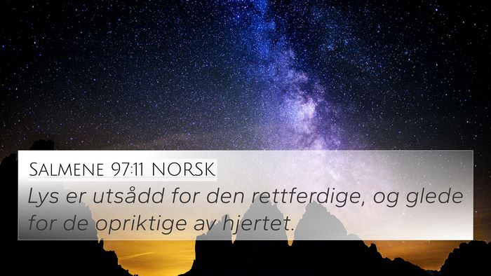 Salmene 97:11 NORSK Bible Verse Image
