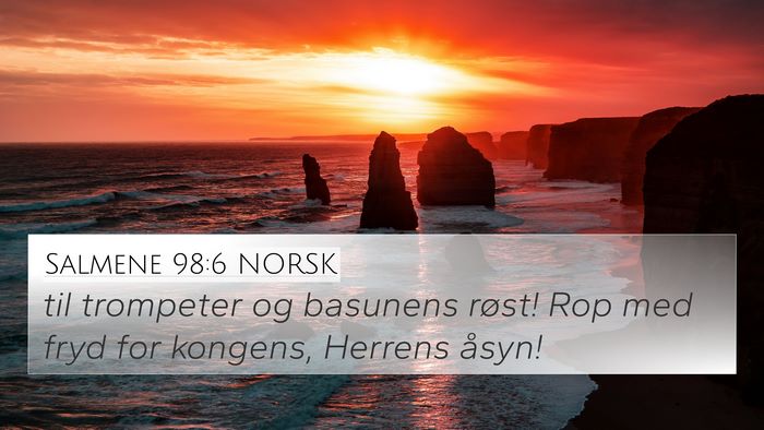 Salmene 98:6 NORSK Bible Verse Image