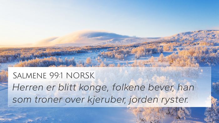 Salmene 99:1 NORSK Bible Verse Image