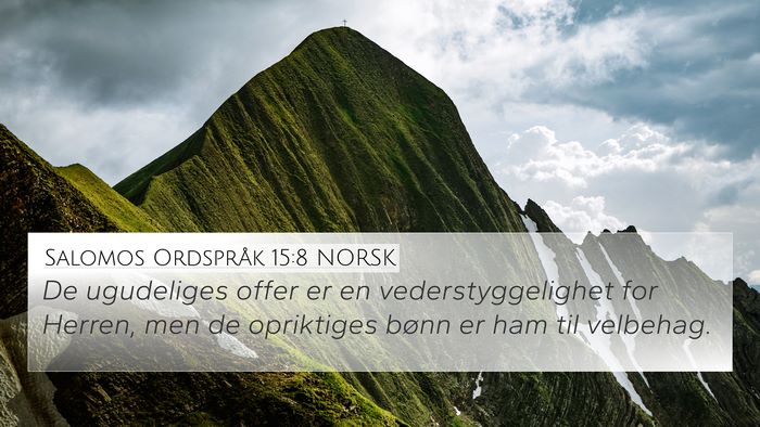 Salomos Ordspråk 15:8 NORSK Bible Verse Image