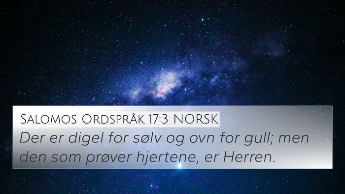 Salomos Ordspråk 17:3 NORSK Bible Verse Image