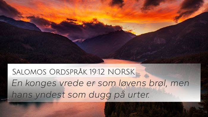 Salomos Ordspråk 19:12 NORSK Bible Verse Image