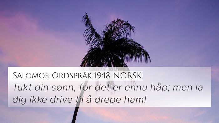Salomos Ordspråk 19:18 NORSK 4K Wallpaper - Tukt din sønn, for det er ennu håp; men la dig - 4K Wallpaper Bible Verse
