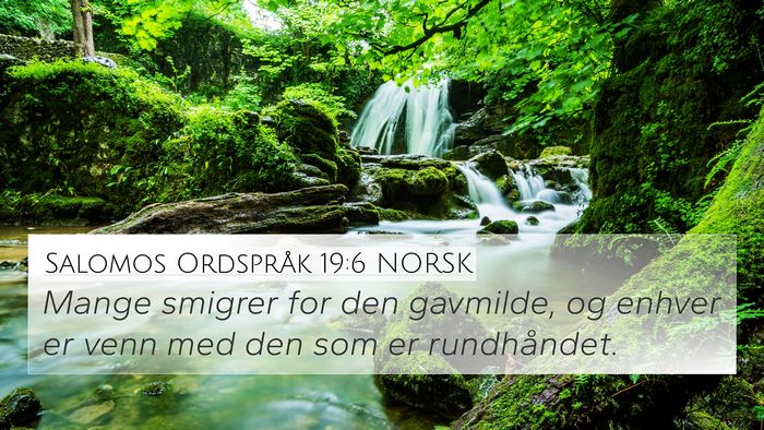 Salomos Ordspråk 19:6 NORSK Bible Verse Image