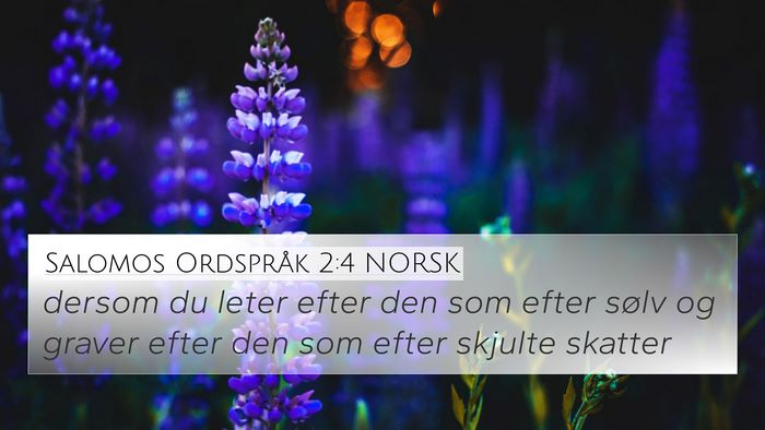 Salomos Ordspråk 2:4 NORSK Bible Verse Image