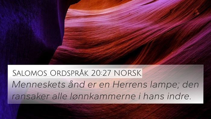 Salomos Ordspråk 20:27 NORSK Bible Verse Image