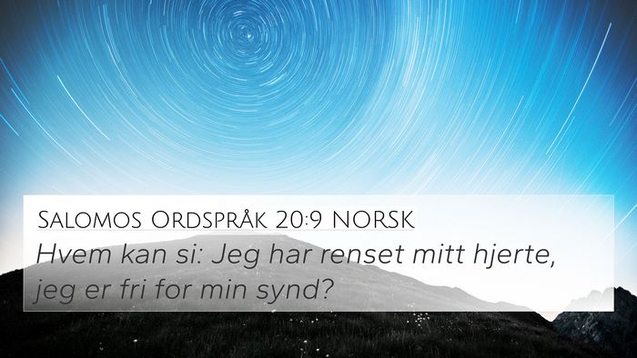 Salomos Ordspråk 20:9 NORSK Bible Verse Image