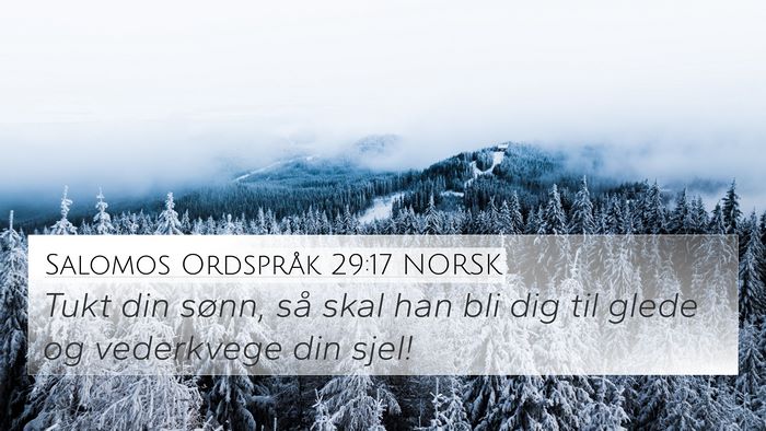 Salomos Ordspråk 29:17 NORSK Bible Verse Image