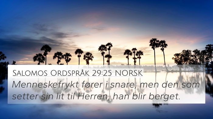 Salomos Ordspråk 29:25 NORSK Bible Verse Image