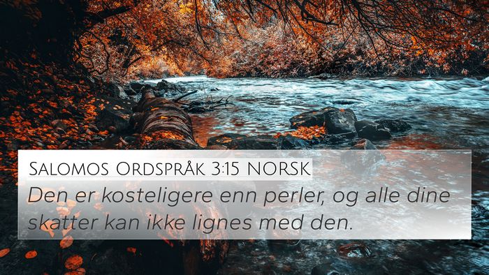 Salomos Ordspråk 3:15 NORSK Bible Verse Image