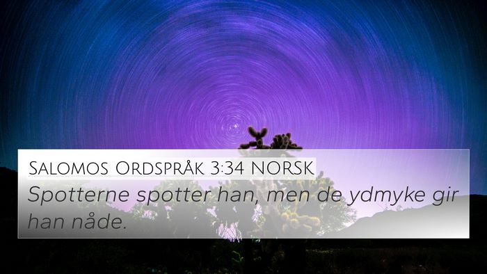 Salomos Ordspråk 3:34 NORSK Bible Verse Image