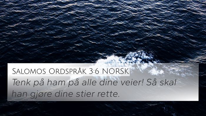 Salomos Ordspråk 3:6 NORSK Bible Verse Image