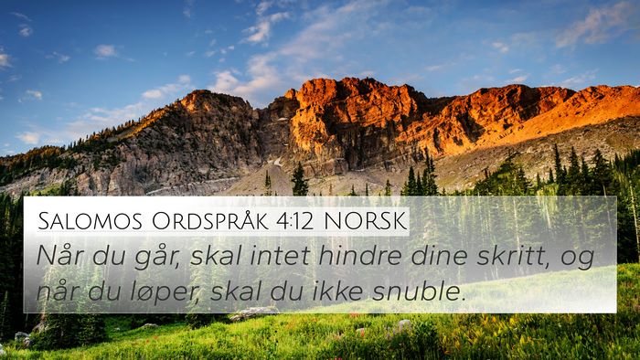 Salomos Ordspråk 4:12 NORSK Bible Verse Image