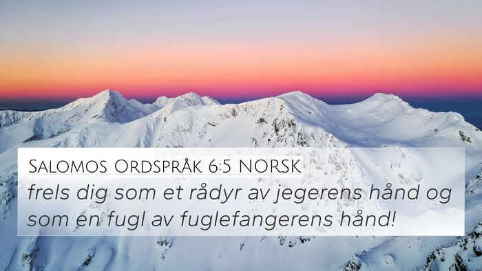 Salomos Ordspråk 6:5 NORSK Bible Verse Image