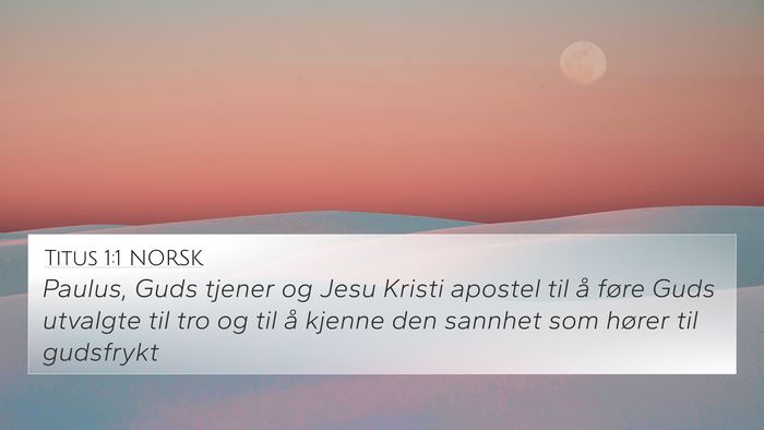 Titus 1:1 NORSK Bible Verse Image