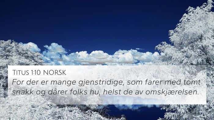 Titus 1:10 NORSK Bible Verse Image