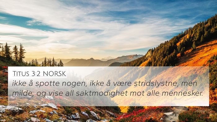 Titus 3:2 NORSK Bible Verse Image