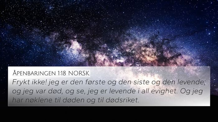 Åpenbaringen 1:18 NORSK Bible Verse Image