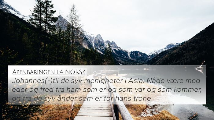 Åpenbaringen 1:4 NORSK Bible Verse Image
