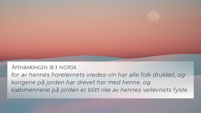 Åpenbaringen 18:3 NORSK Bible Verse Image