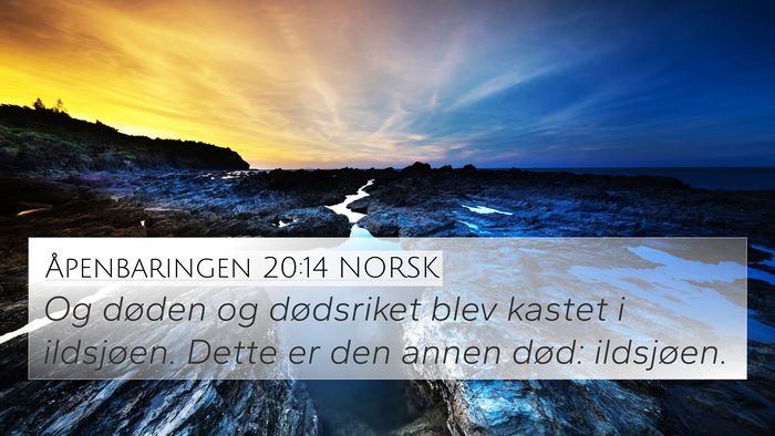 Åpenbaringen 20:14 NORSK Bible Verse Image