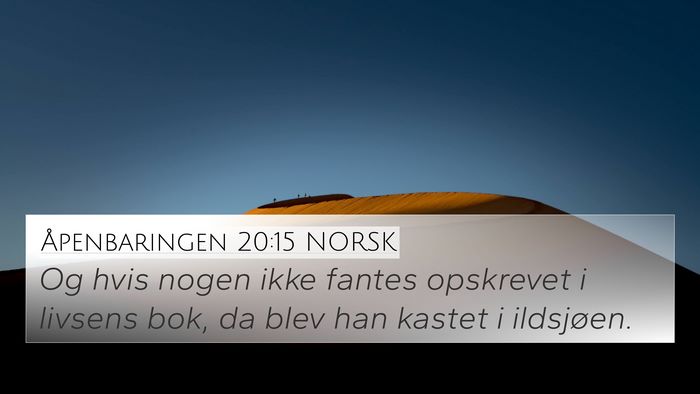 Åpenbaringen 20:15 NORSK Bible Verse Image