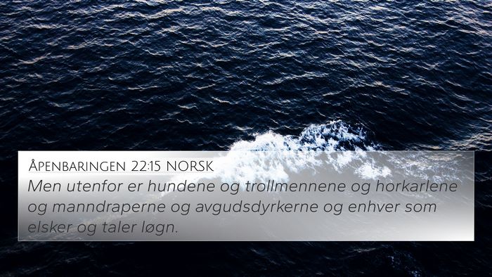 Åpenbaringen 22:15 NORSK Bible Verse Image