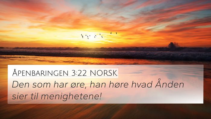 Åpenbaringen 3:22 NORSK Bible Verse Image
