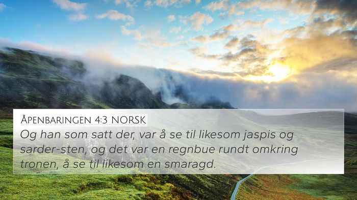 Åpenbaringen 4:3 NORSK Bible Verse Image