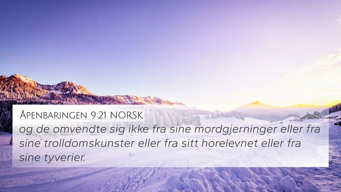 Åpenbaringen 9:21 NORSK Bible Verse Image