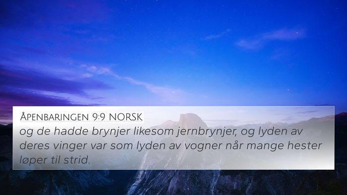 Åpenbaringen 9:9 NORSK Bible Verse Image