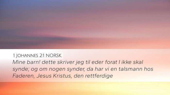 1 Johannes 2:1 NORSK Bible Verse Image