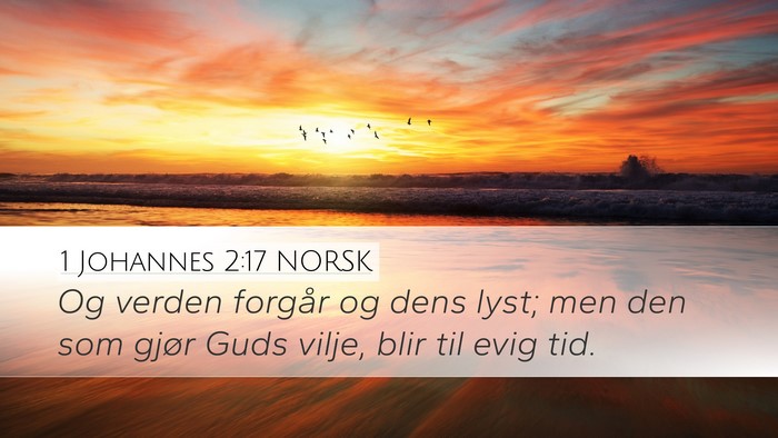 1 Johannes 2:17 NORSK Bible Verse Image
