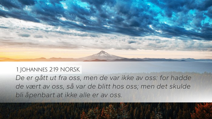 1 Johannes 2:19 NORSK Bible Verse Image