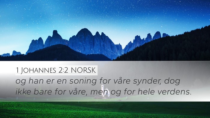 1 Johannes 2:2 NORSK Bible Verse Image