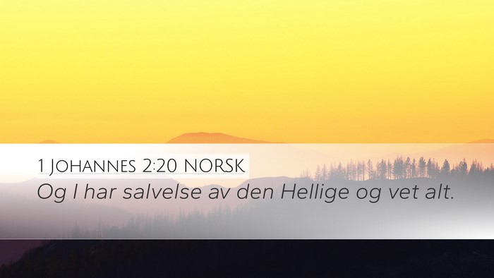 1 Johannes 2:20 NORSK Bible Verse Image