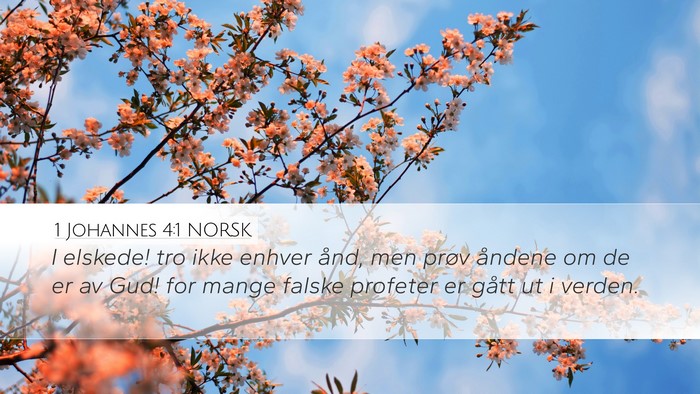 1 Johannes 4:1 NORSK Bible Verse Image