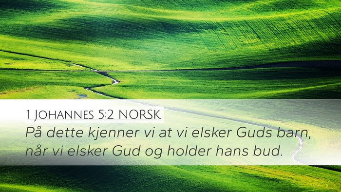 1 Johannes 5:2 NORSK Bible Verse Image