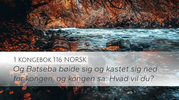 1 Kongebok 1:16 NORSK Bible Verse Image