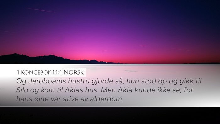 1 Kongebok 14:4 NORSK Bible Verse Image