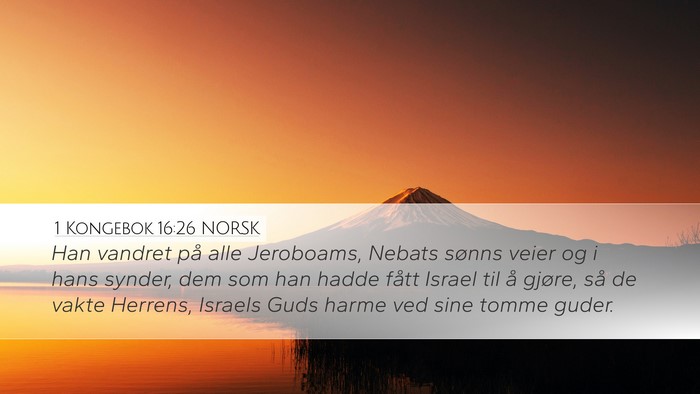 1 Kongebok 16:26 NORSK Bible Verse Image